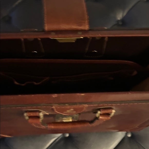 Vintage Renwick doctor/attorney, Elegant Brown Leather Briefcase. Super Cool - Picture 13 of 13